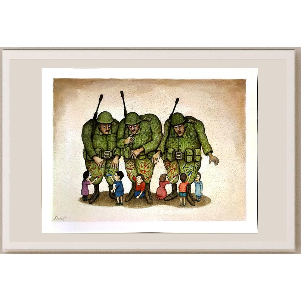Mohammad Ali Khalaji 35x25cm Orijinal Karikatür BOD06847
