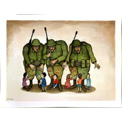 Mohammad Ali Khalaji 35x25cm Orijinal Karikatür BOD06847