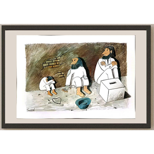 Saeed Sadeghi 43x30cm Orijinal Karikatür BOD06848
