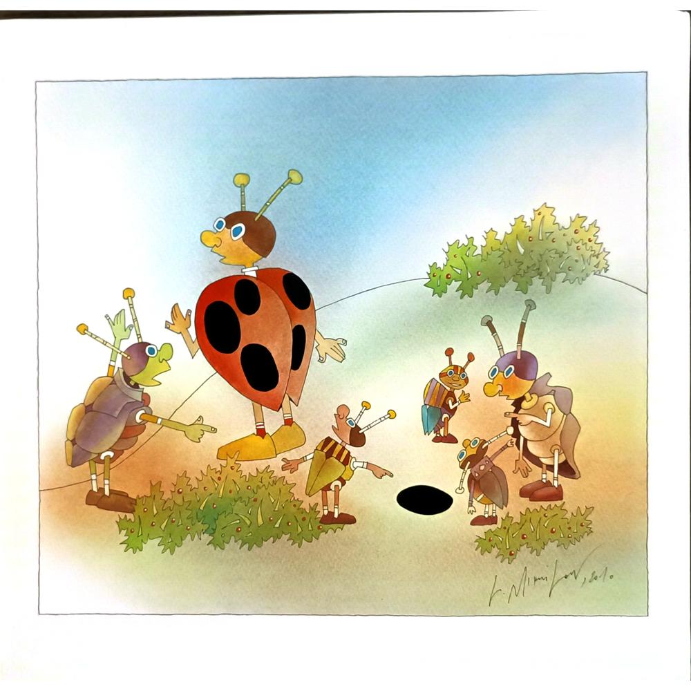 Lubomir Mihailov 43x30cm Orijinal Karikatür BOD06850