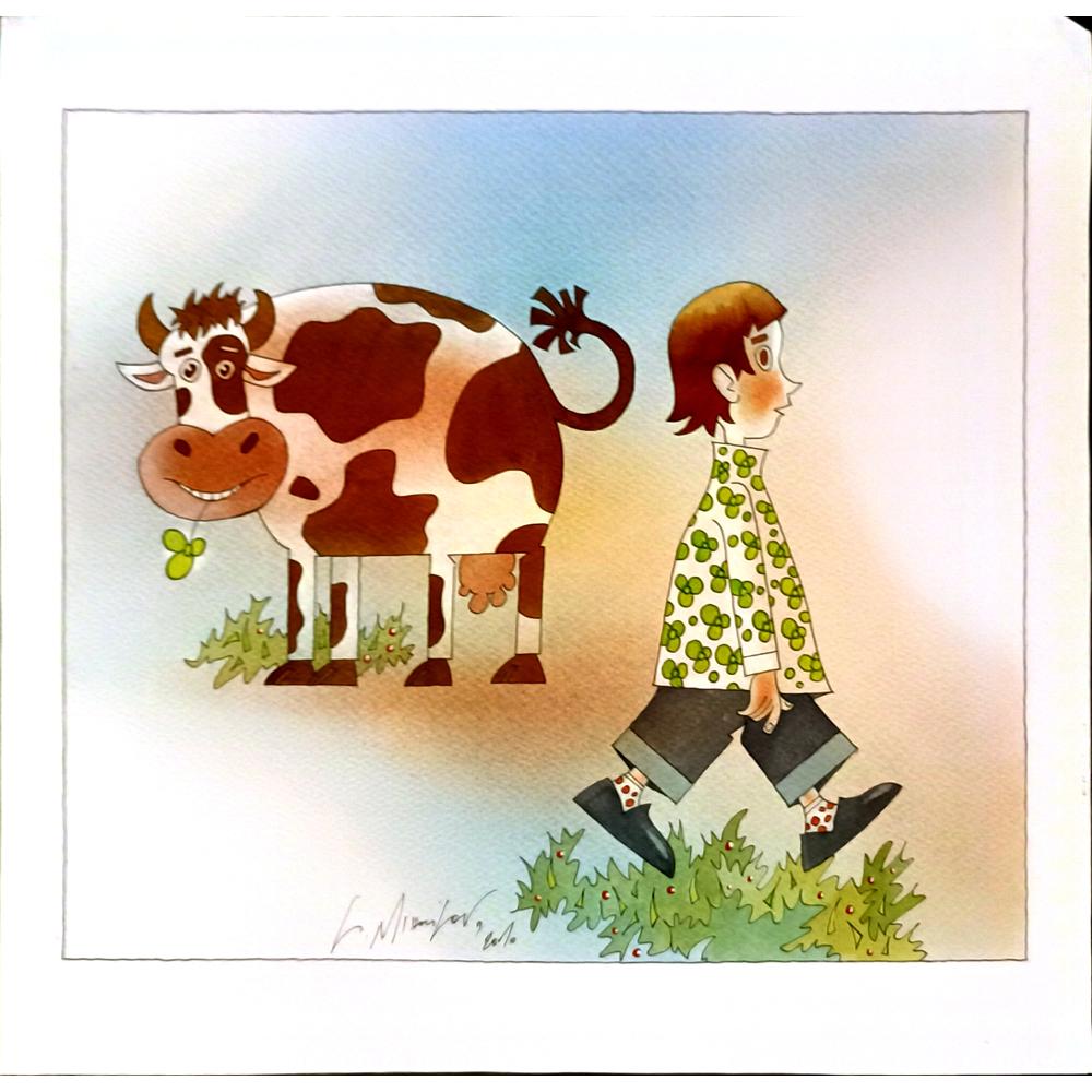 Lubomir Mihailov 43x30cm Orijinal Karikatür BOD06851