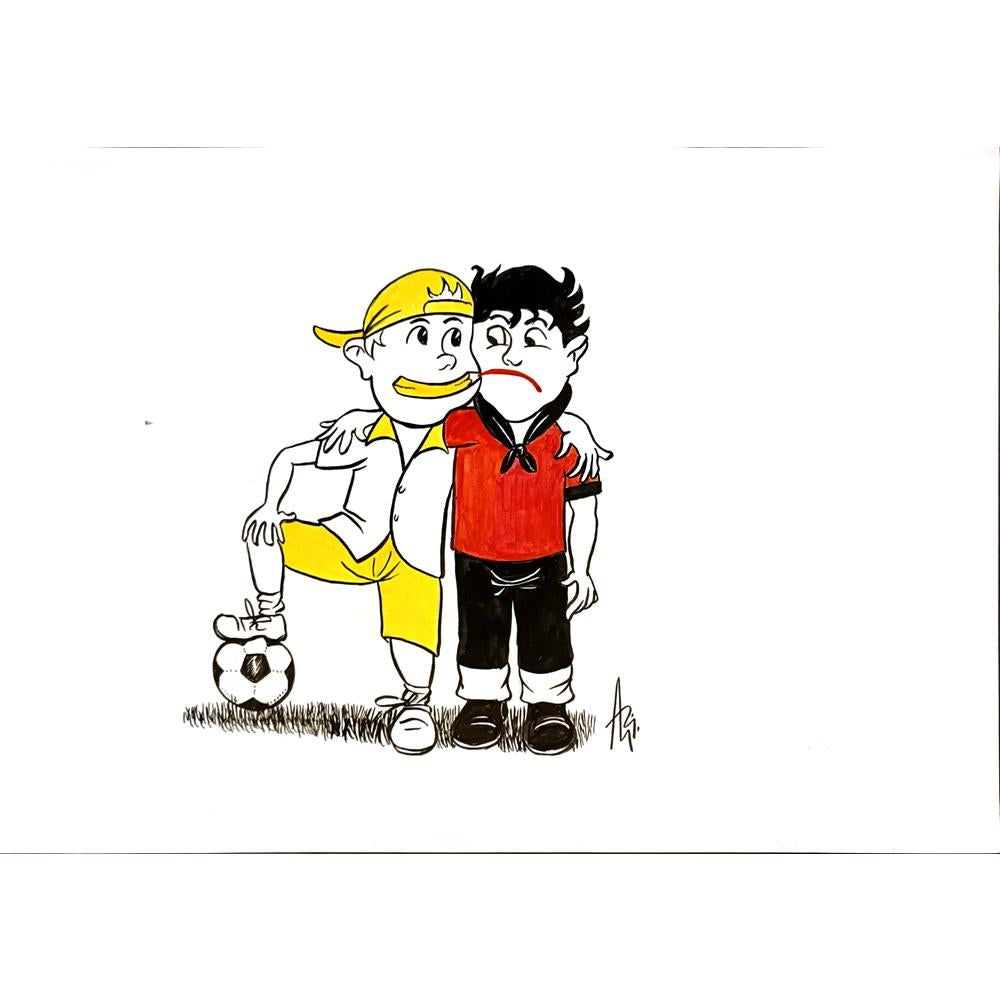 Milan Alasevic 43x30cm Orijinal Karikatür BOD06855