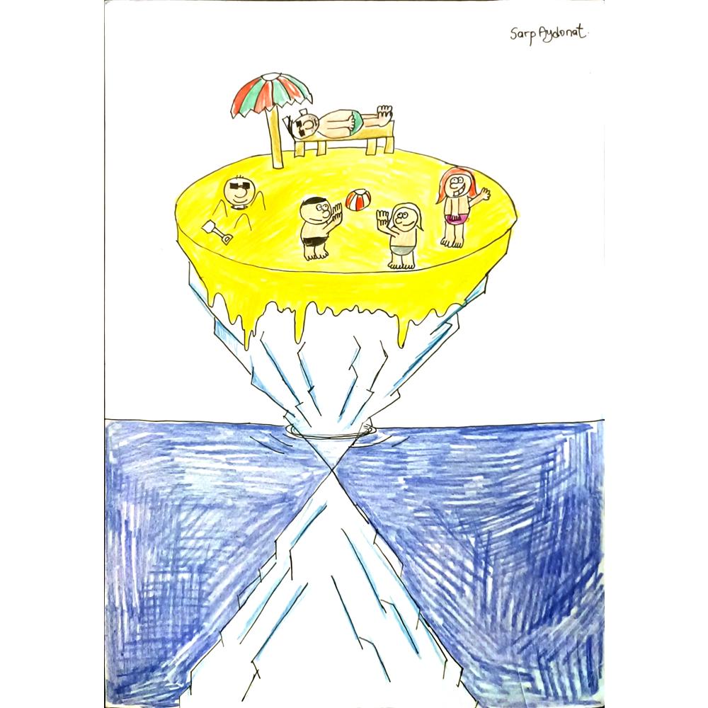 Sarp Aydonat 35x25cm Orijinal Karikatür BOD06856
