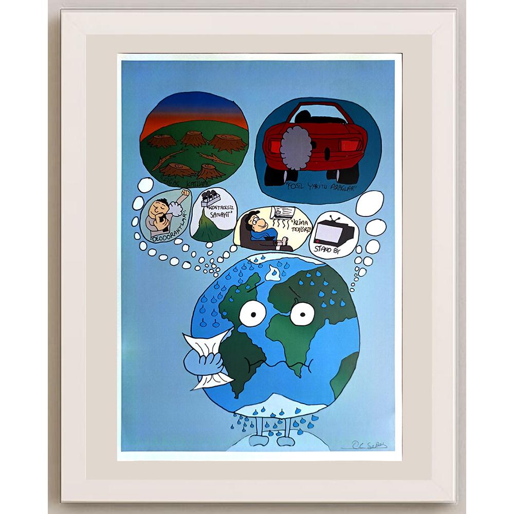 Taner Can Sertel 29x21cm Orijinal Karikatür BOD06857