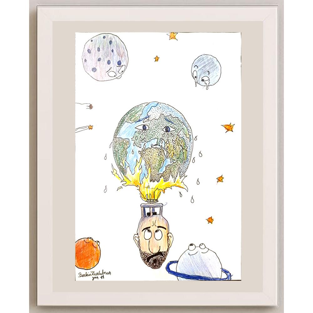 Berkin Kurtulmuş 29x21cm Orijinal Karikatür BOD06858