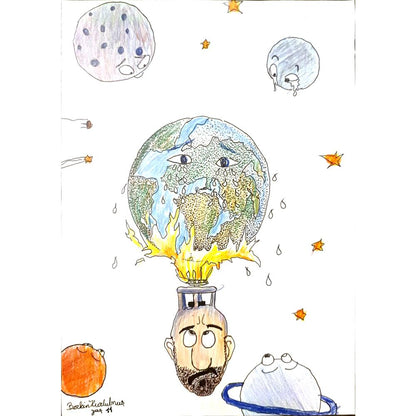 Berkin Kurtulmuş 29x21cm Orijinal Karikatür BOD06858