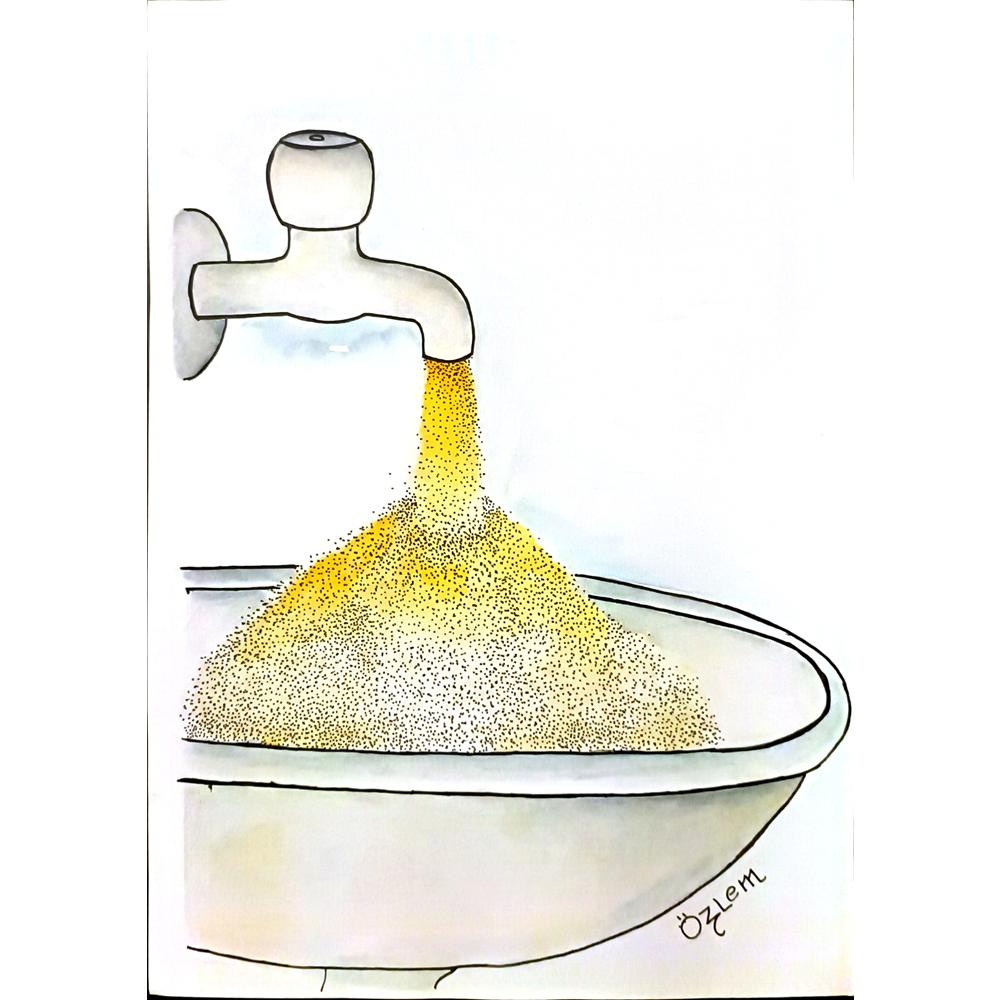 ÖzlemÇakır 29x21cm Orijinal Karikatür BOD06870