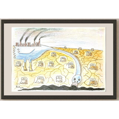 Burak Tüylü 29x21cm Orijinal Karikatür BOD06872
