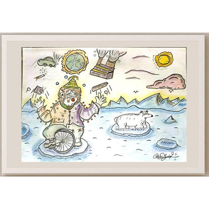 Ozan Aytaş 29x21cm Orijinal Karikatür BOD06890