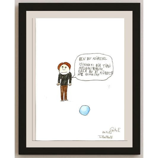 Zeynep Gökçe Türemen 29x21cm Orijinal Karikatür BOD06892