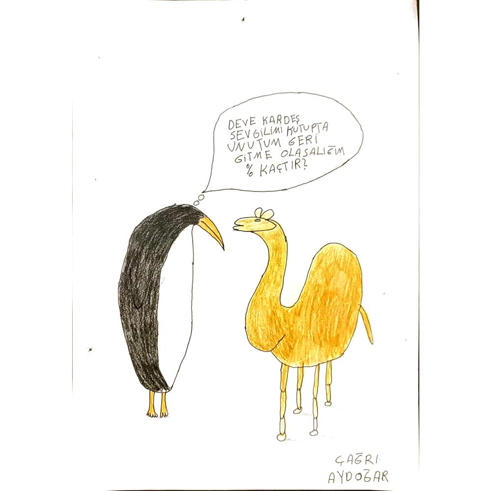 Çağrı Aydoğar 29x21cm Orijinal Karikatür BOD06896