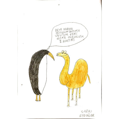 Çağrı Aydoğar 29x21cm Orijinal Karikatür BOD06896