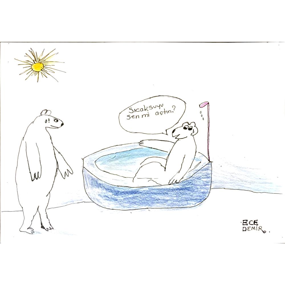 Ece Demir 29x21cm Orijinal Karikatür BOD06897