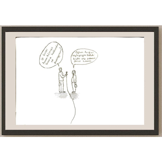 Abdullah Harunİlhan 29x21cm Orijinal Karikatür BOD06902
