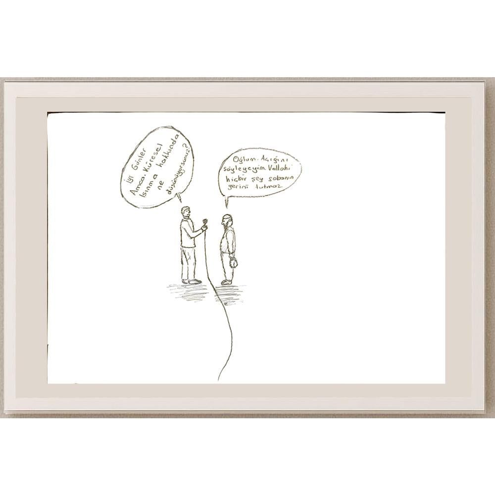 Abdullah Harunİlhan 29x21cm Orijinal Karikatür BOD06902