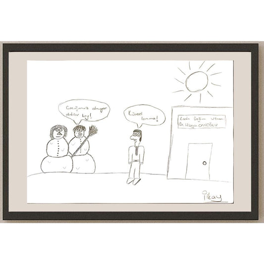 İlkay Deniz 29x21cm Orijinal Karikatür BOD06909