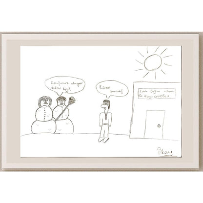 İlkay Deniz 29x21cm Orijinal Karikatür BOD06909