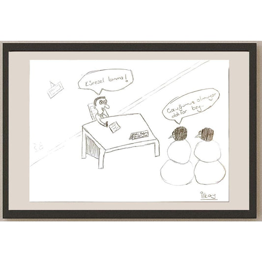 İlkay Deniz 29x21cm Orijinal Karikatür BOD06910