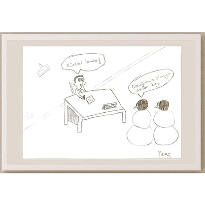 İlkay Deniz 29x21cm Orijinal Karikatür BOD06910
