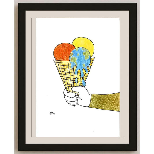 Ulaşİğit 29x21cm Orijinal Karikatür BOD06915