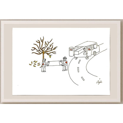 ÖzgünÖlmez 29x21cm Orijinal Karikatür BOD06916