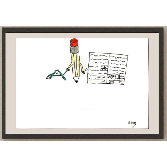 Esra Sezer 29x21cm Orijinal Karikatür BOD06923