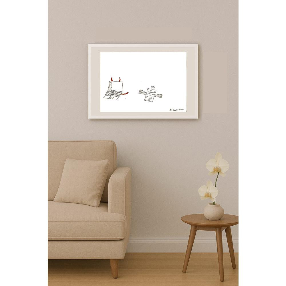 Ali Banyocu 29x21cm Orijinal Karikatür BOD06924