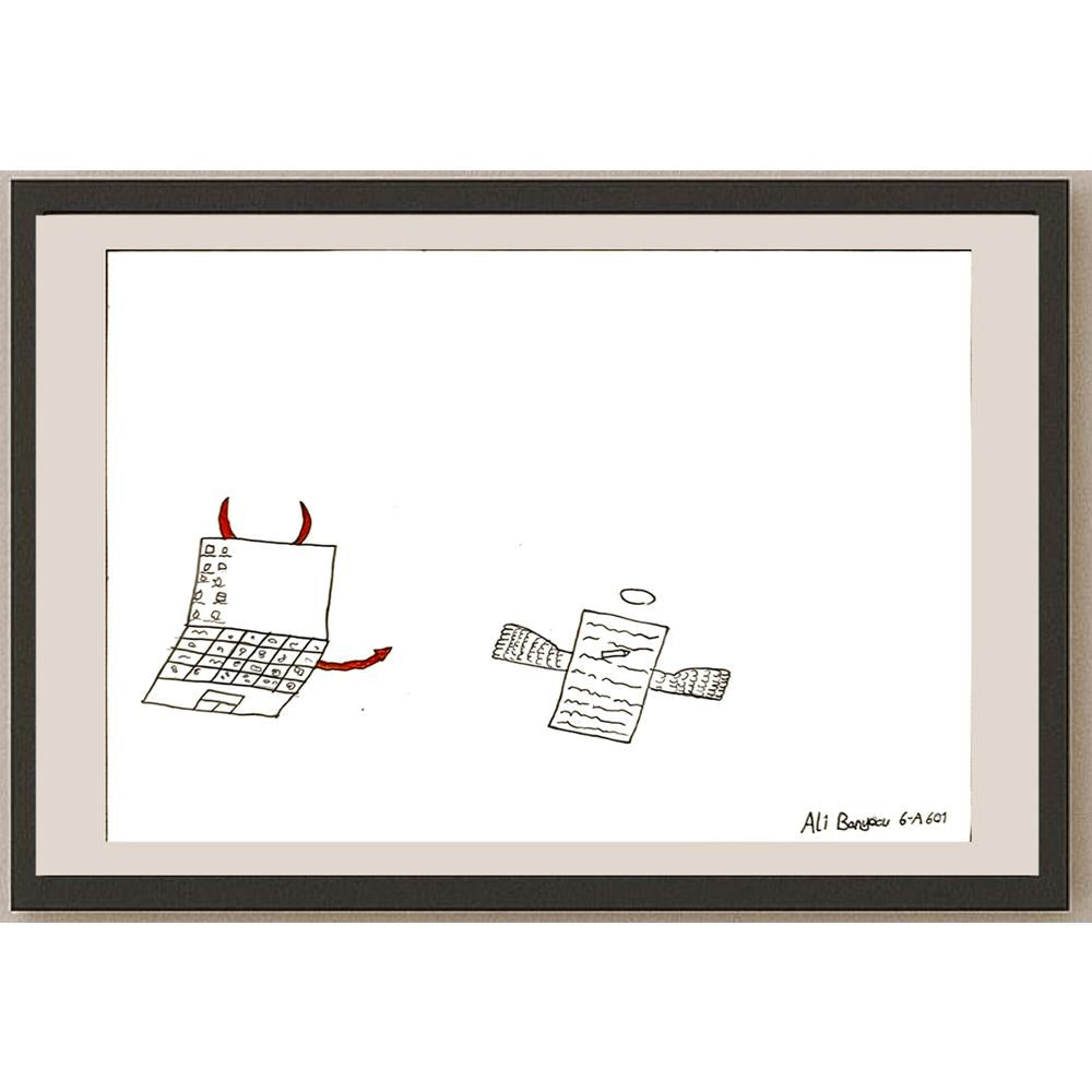 Ali Banyocu 29x21cm Orijinal Karikatür BOD06924