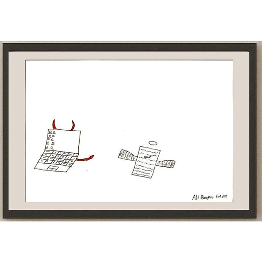 Ali Banyocu 29x21cm Orijinal Karikatür BOD06924