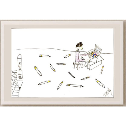 Turan Deniz Kutay 29x21cm Orijinal Karikatür BOD06929