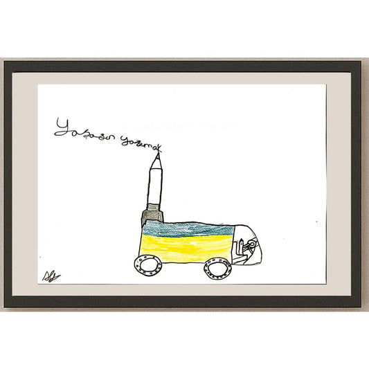 Alp Başar 29x21cm Orijinal Karikatür BOD06931