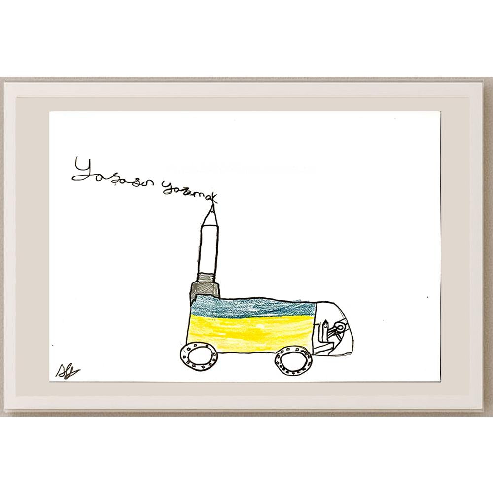 Alp Başar 29x21cm Orijinal Karikatür BOD06931