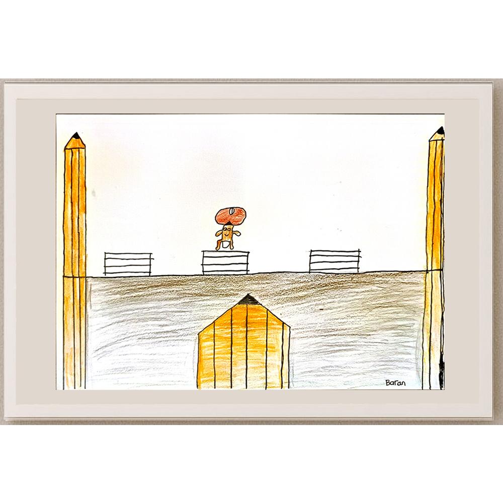 Baran Kavuşturucu 29x21cm Orijinal Karikatür BOD06934