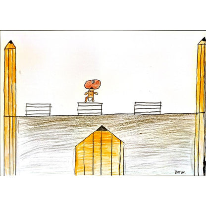 Baran Kavuşturucu 29x21cm Orijinal Karikatür BOD06934