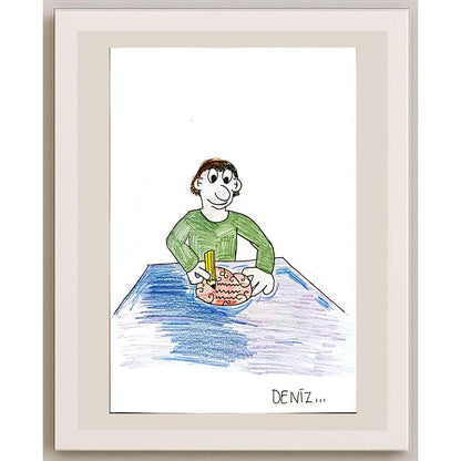 Deniz Türkeş 29x21cm Orijinal Karikatür BOD06935