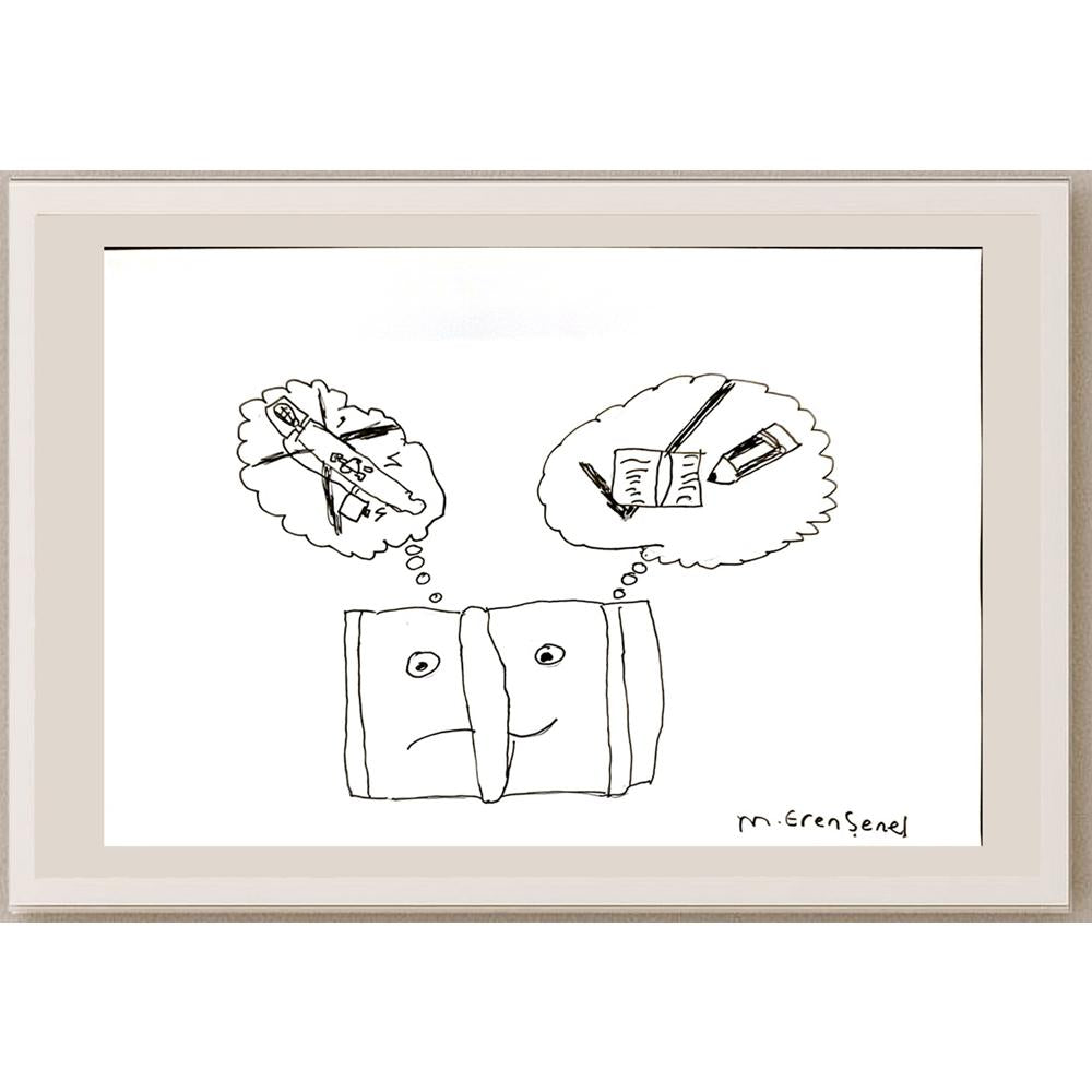 Mehmet Erşenel 29x21cm Orijinal Karikatür BOD06937