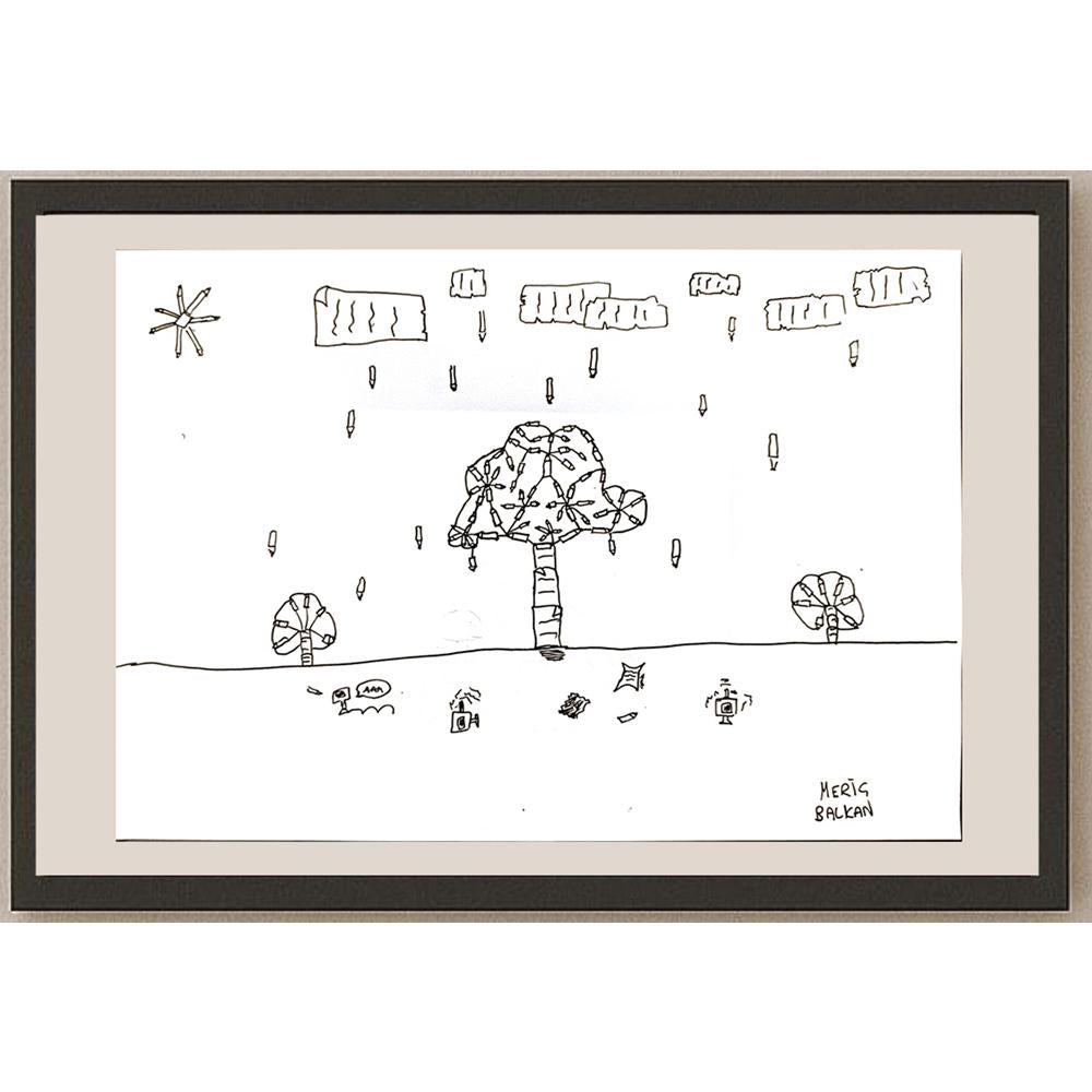 Meriç Balkan 29x21cm Orijinal Karikatür BOD06938