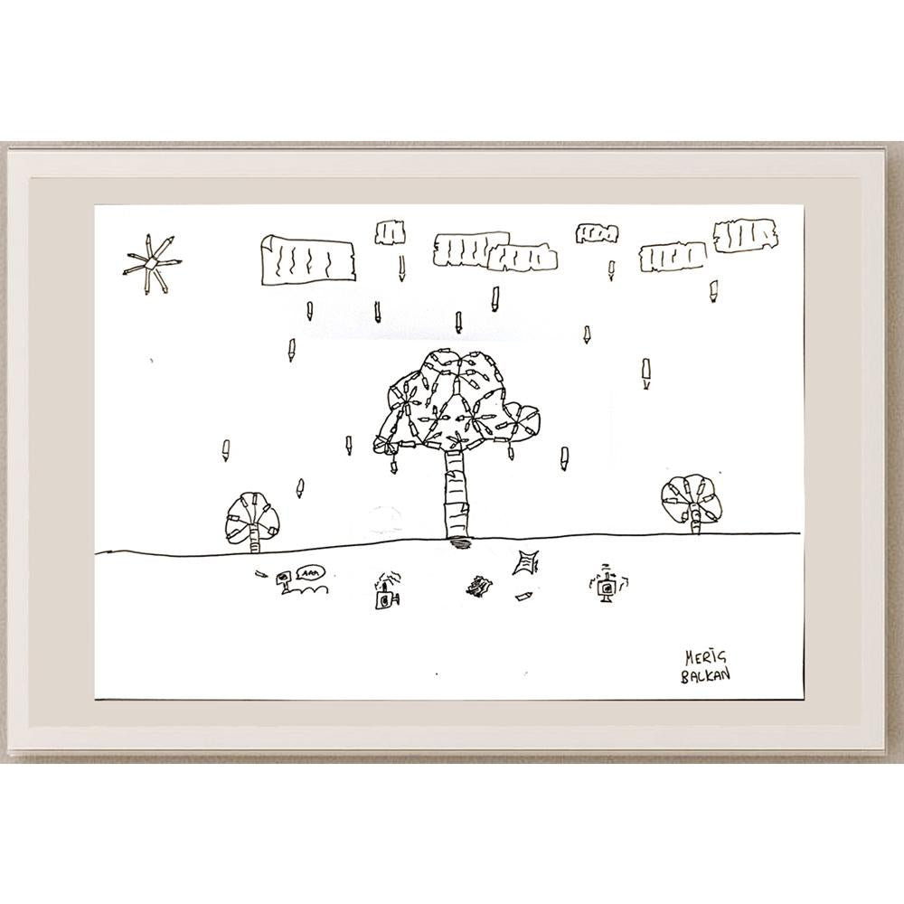 Meriç Balkan 29x21cm Orijinal Karikatür BOD06938