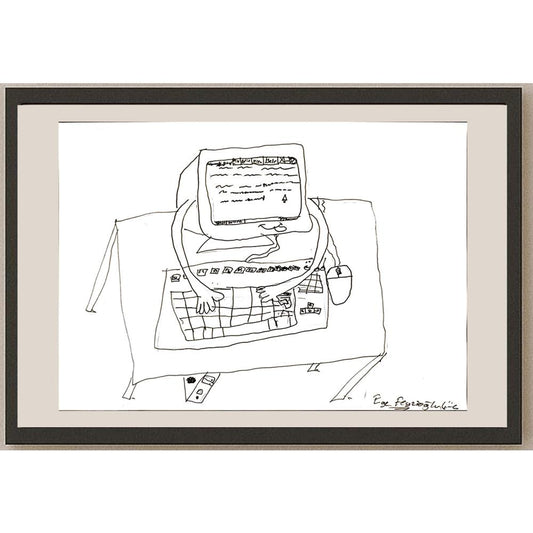 Ege Feyzioğlu 29x21cm Orijinal Karikatür BOD06939