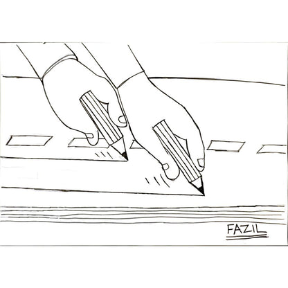 Fazıl Necioğlu 29x21cm Orijinal Karikatür BOD06940