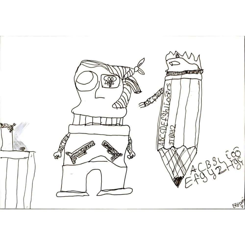 Efe Deniz Singin 29x21cm Orijinal Karikatür BOD06941