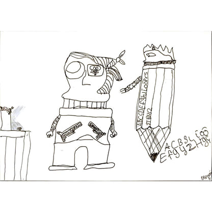Efe Deniz Singin 29x21cm Orijinal Karikatür BOD06941