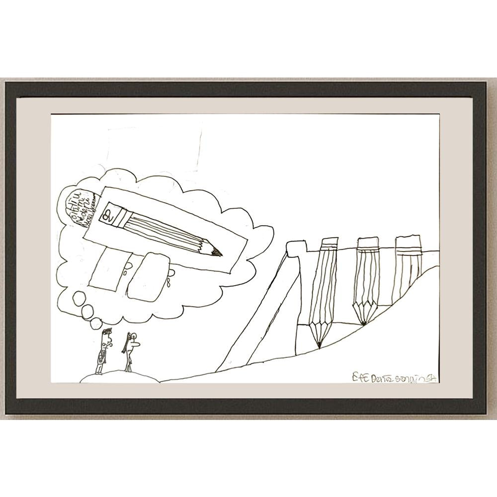 Efe Deniz Singin 29x21cm Orijinal Karikatür BOD06942
