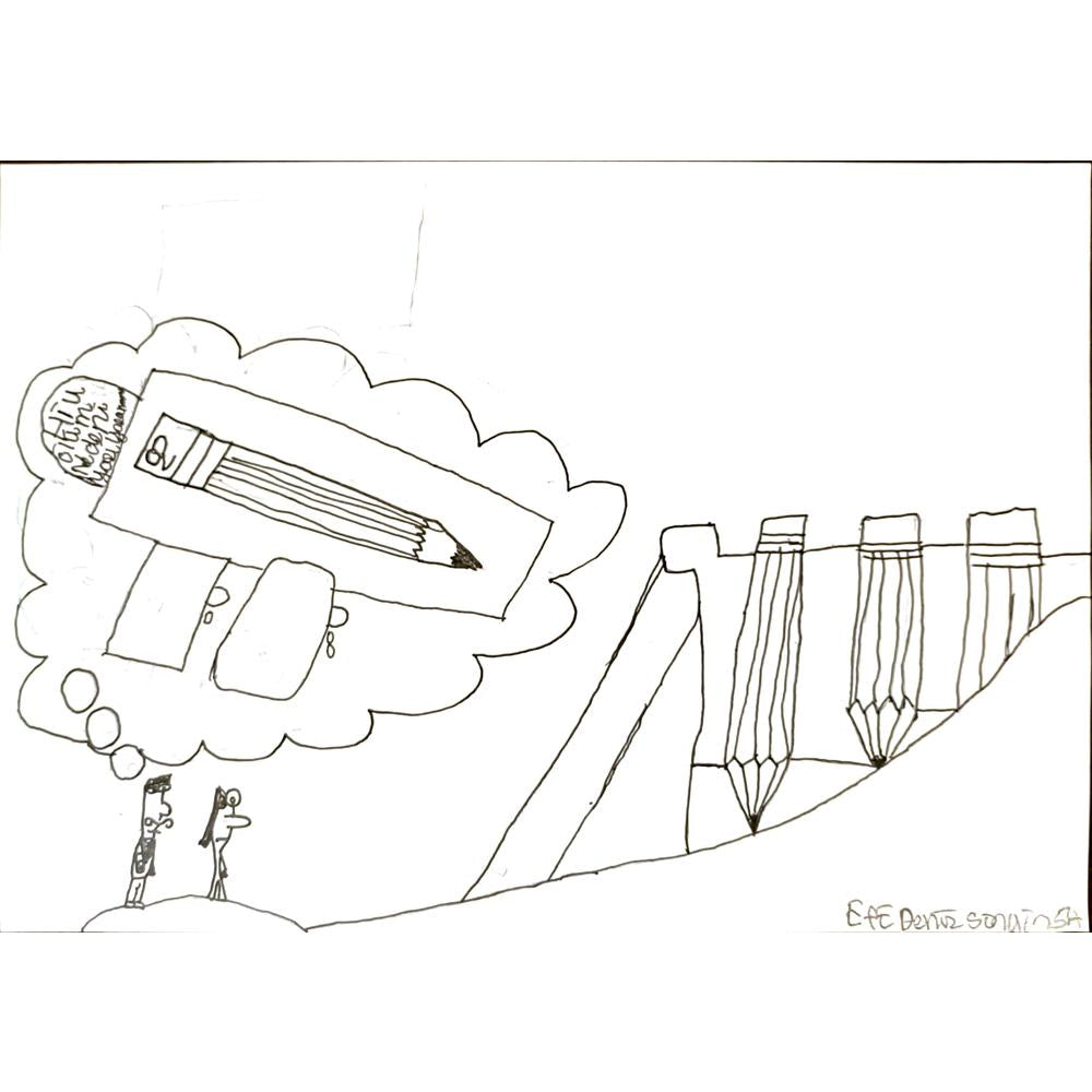 Efe Deniz Singin 29x21cm Orijinal Karikatür BOD06942