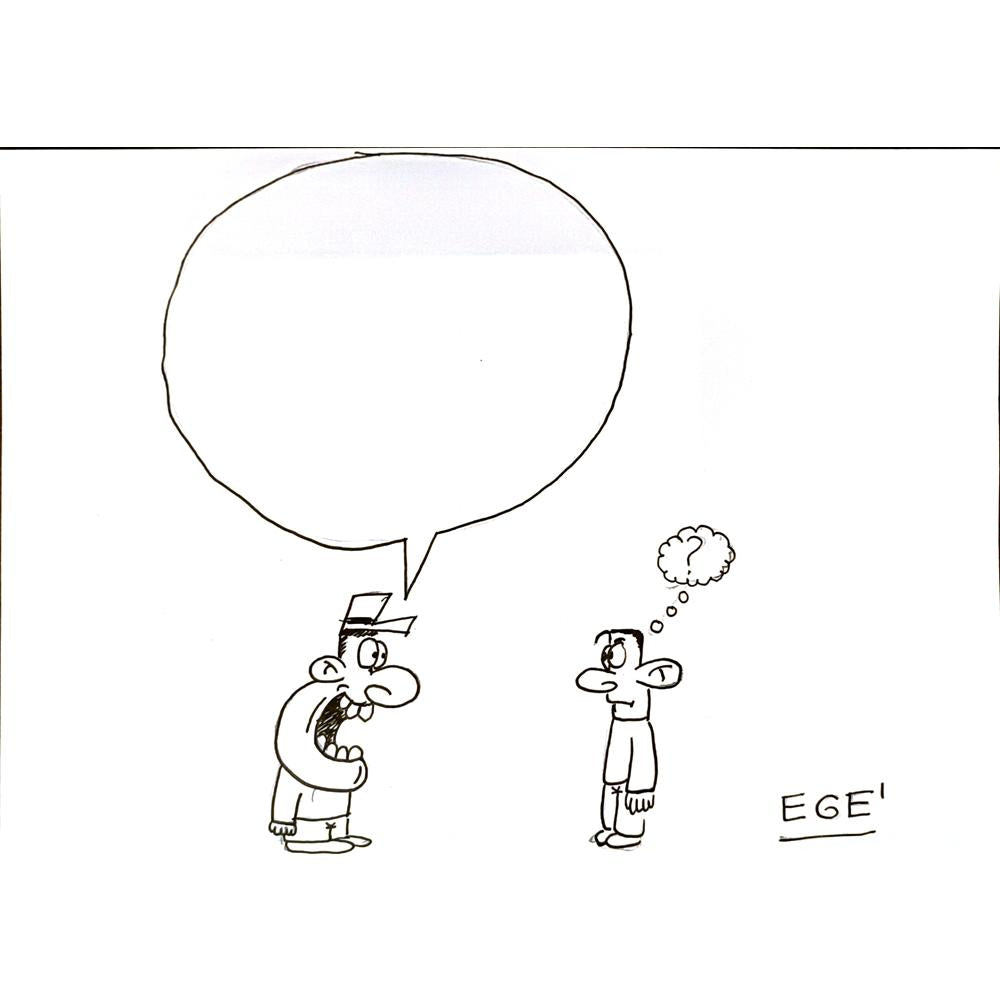 Ege Tıkız 29x21cm Orijinal Karikatür BOD06945