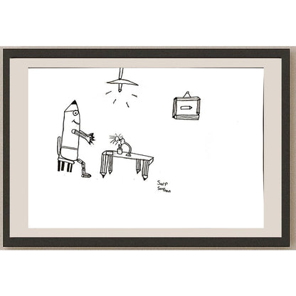 Sarp Seyhan 29x21cm Orijinal Karikatür BOD06949