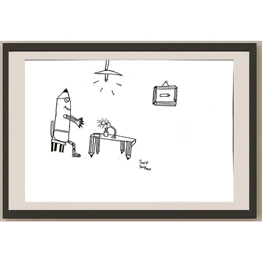 Sarp Seyhan 29x21cm Orijinal Karikatür BOD06949