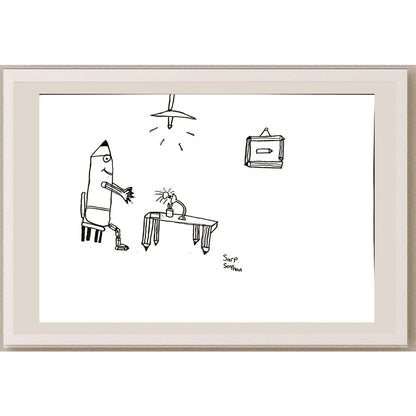 Sarp Seyhan 29x21cm Orijinal Karikatür BOD06949