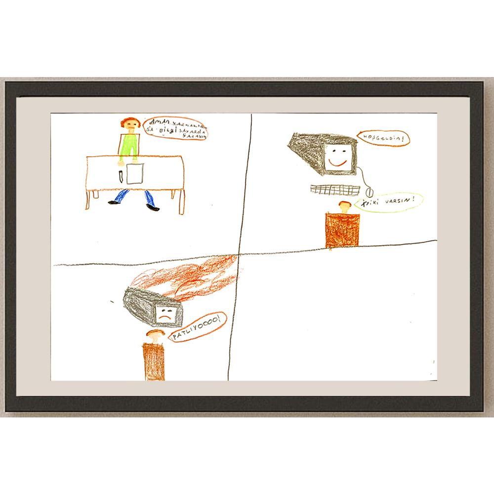 Burak Hacıyunuslar 29x21cm Orijinal Karikatür BOD06950