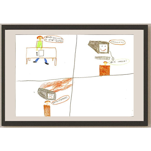 Burak Hacıyunuslar 29x21cm Orijinal Karikatür BOD06950